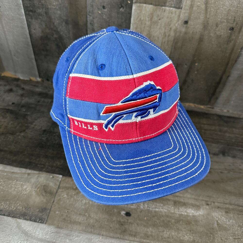 Buffalo Bills NFL Reebok S/M Distressed 90s Y2k Style Hat Red Blue